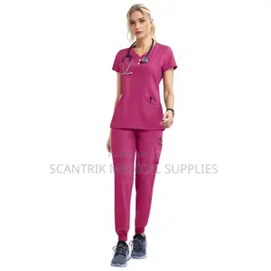 Two-Piece Scrub Uniform With Elastic Ankle in Nigeria by Scantrik
