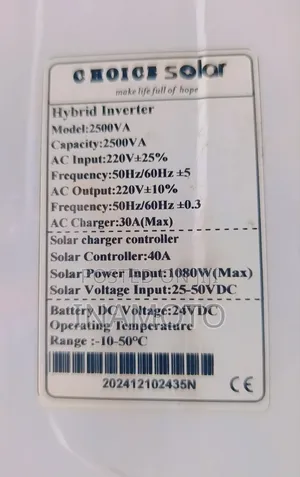 2,5kva Hybrid Inverter