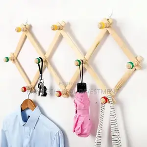 Wooden Wig and Bag Hanger