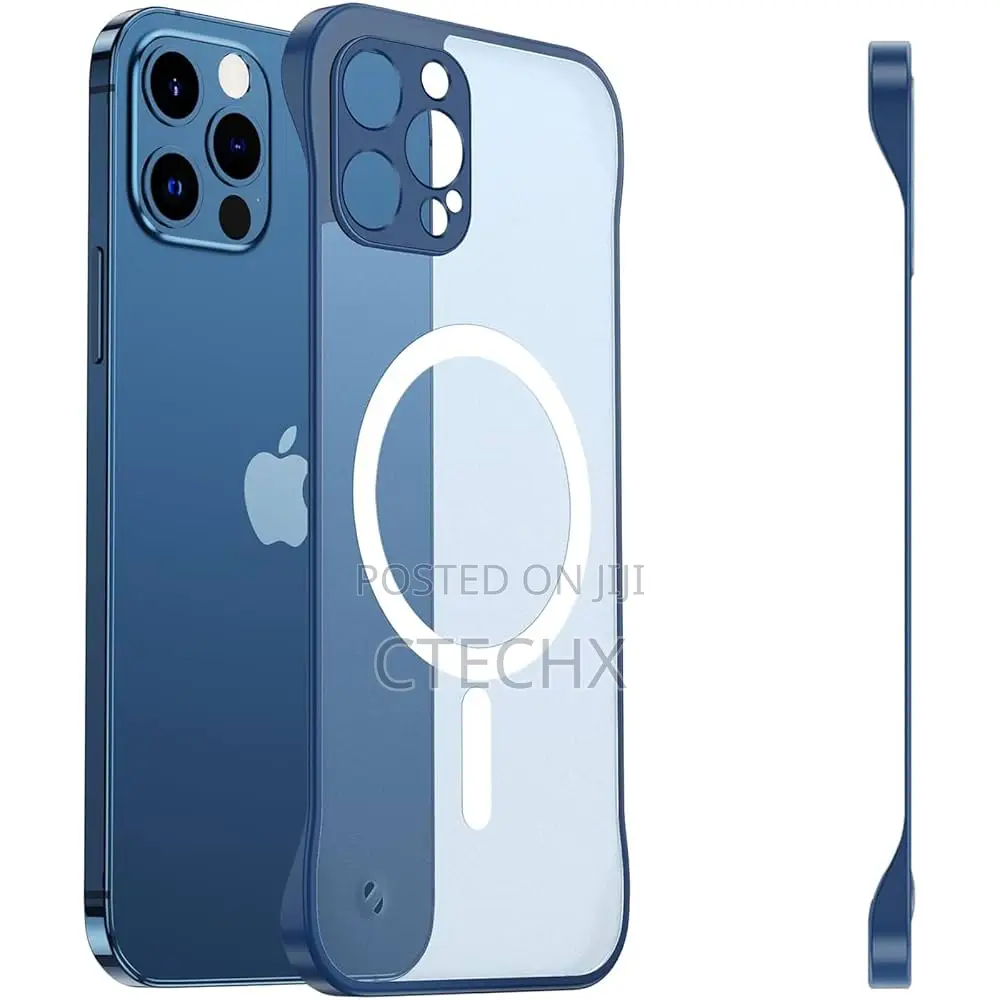 iPhone 15 Pro Max Case Magsafe (Borderless Translucent Matte) Blue