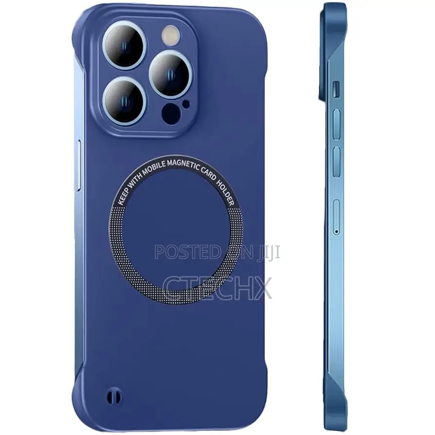 iPhone 15 Pro Max Case Magsafe (Borderless Translucent Matte) Blue