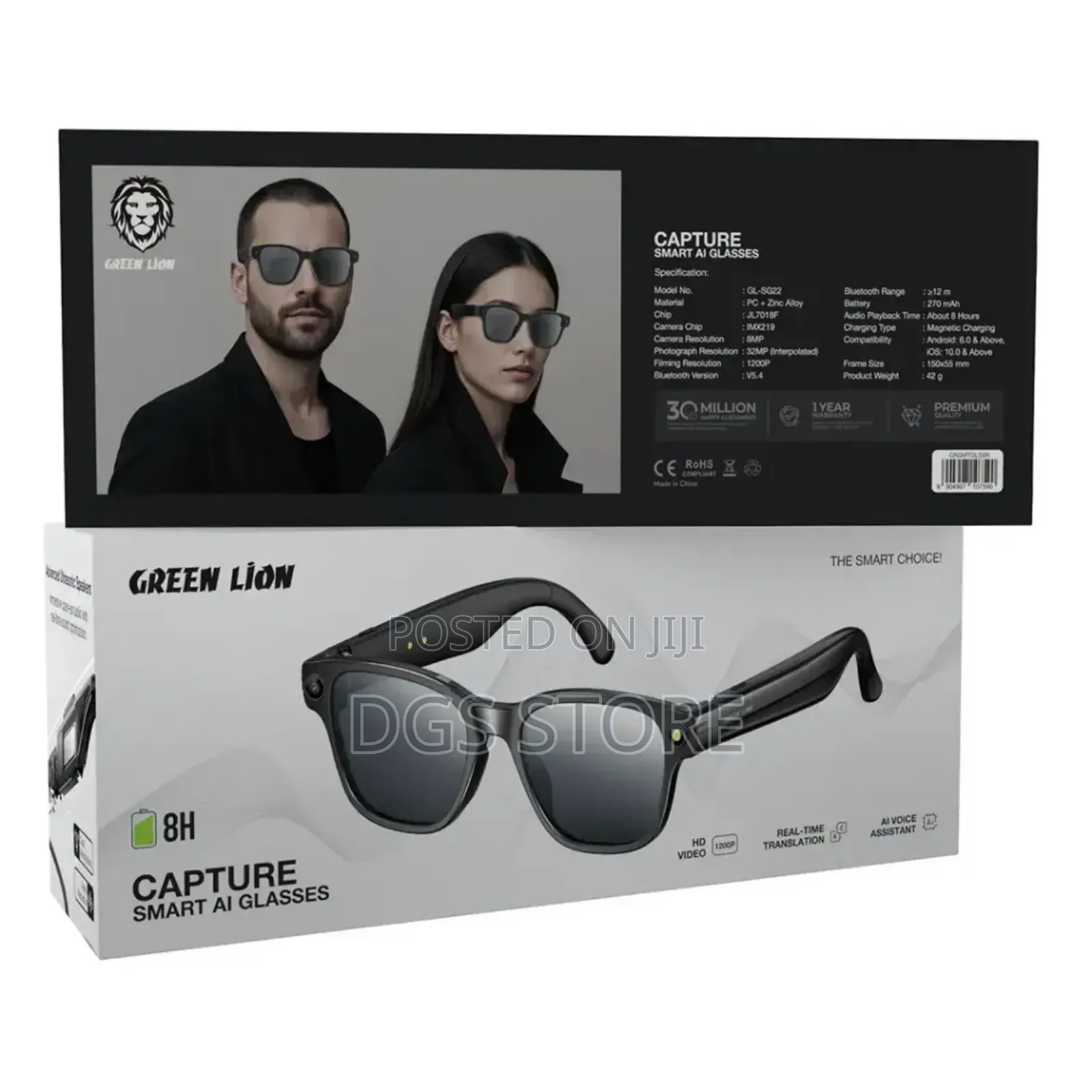 Green Lion Capture Smart Al Glasses  