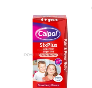 Calpol Six Plus Sugar Free Suspension Paracetamol Strawberry Flavou
