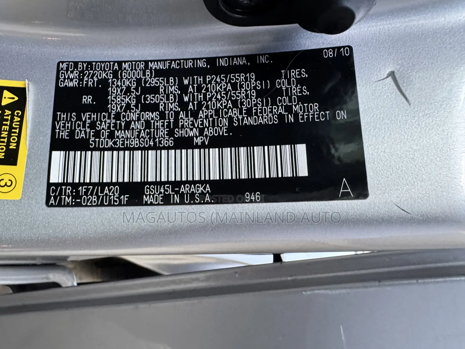 Toyota Highlander Limited 2011 Silver