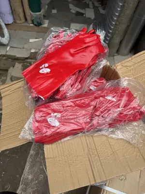 Red Rubber Durable Safety Hand Glove