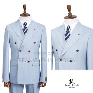 Good Double Breasted Stribe Men Suit