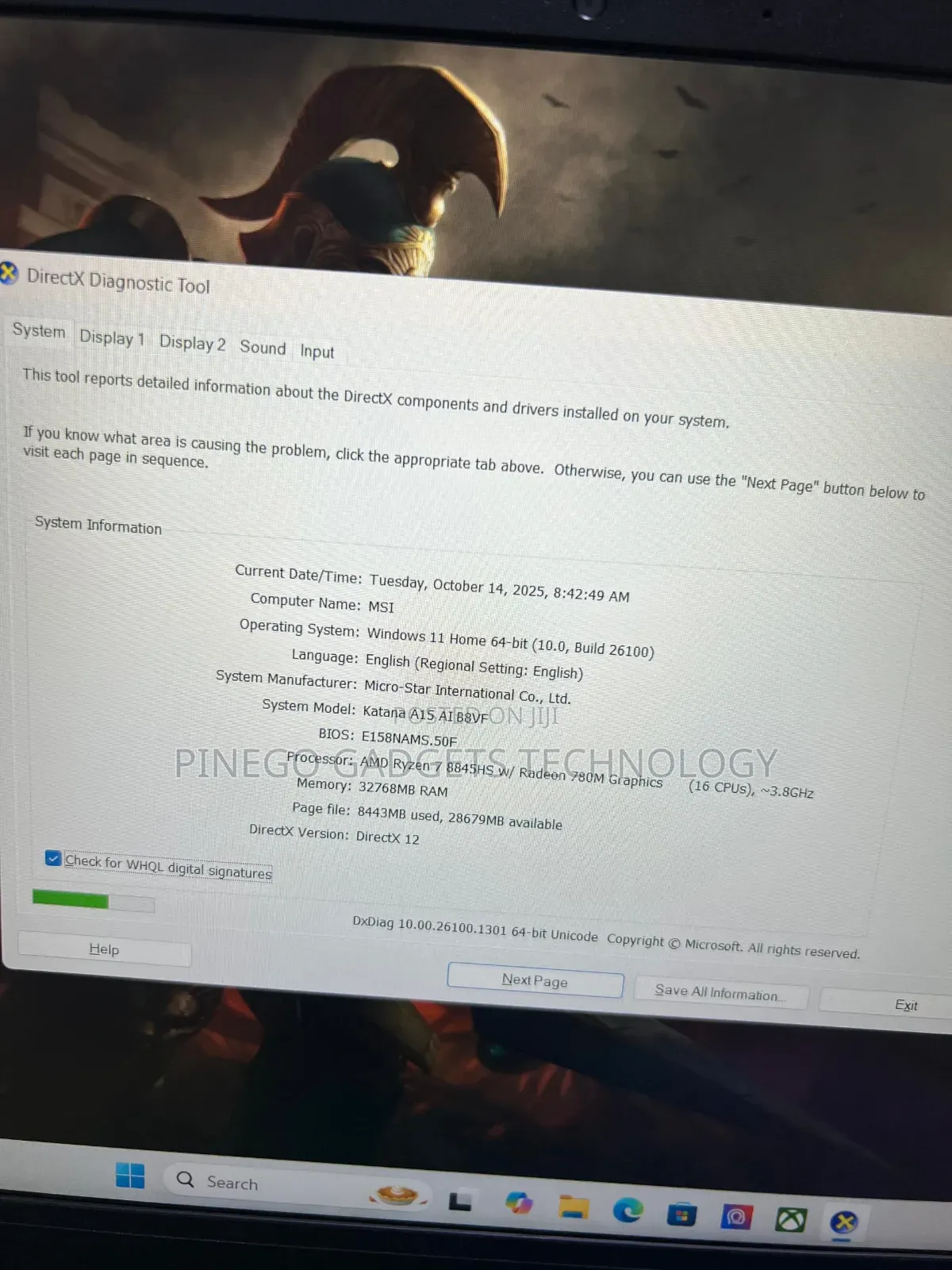 Laptop MSI Katana 15 32GB AMD Ryzen 7 SSD 1T