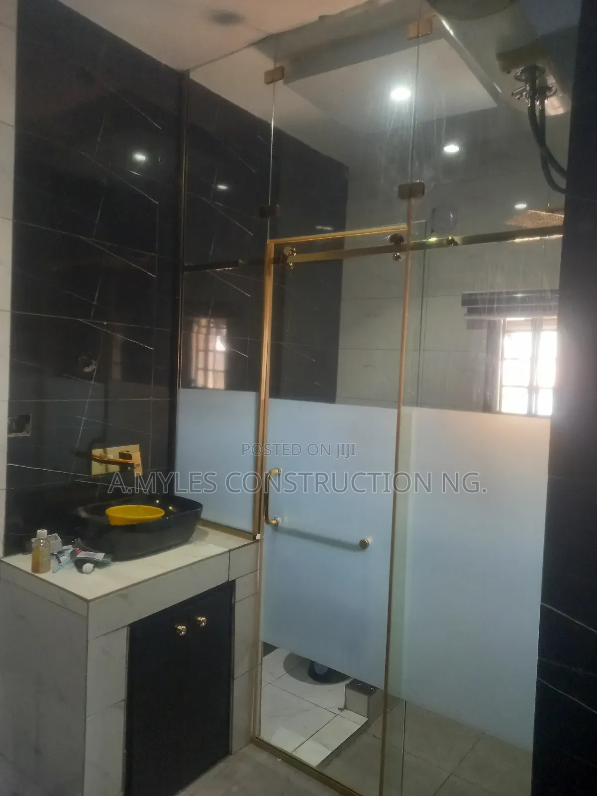 Gold Profile Shower Cubicles