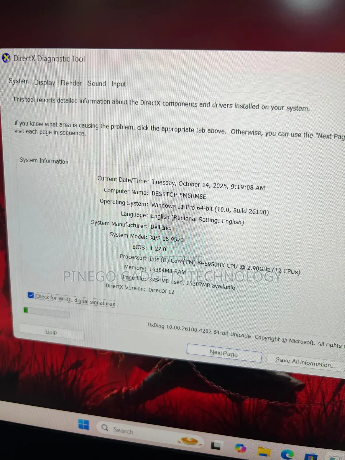 Laptop Dell XPS 15 9570 16GB Intel Core I9 SSD 512GB