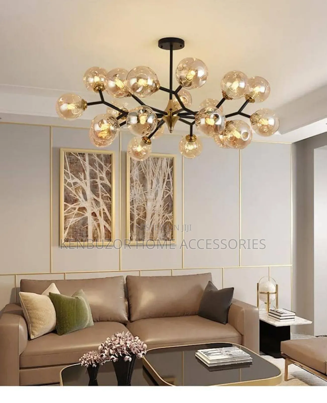 15 Glass Tree-Like Led Pendant Light Chandelier