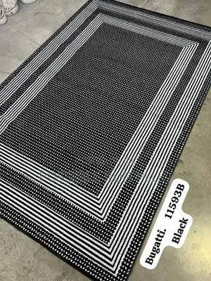 Bugatti Black Turkish Center Rug