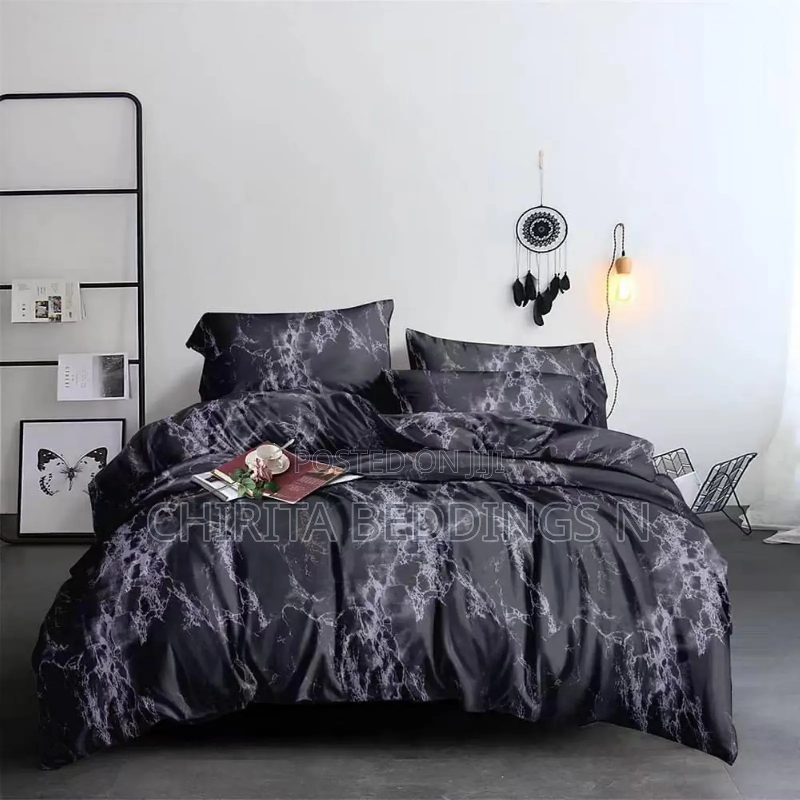 Black and White Bedspread and Duvet