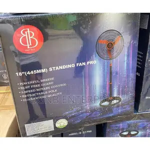 Bb Standing Fan With Pink Blade