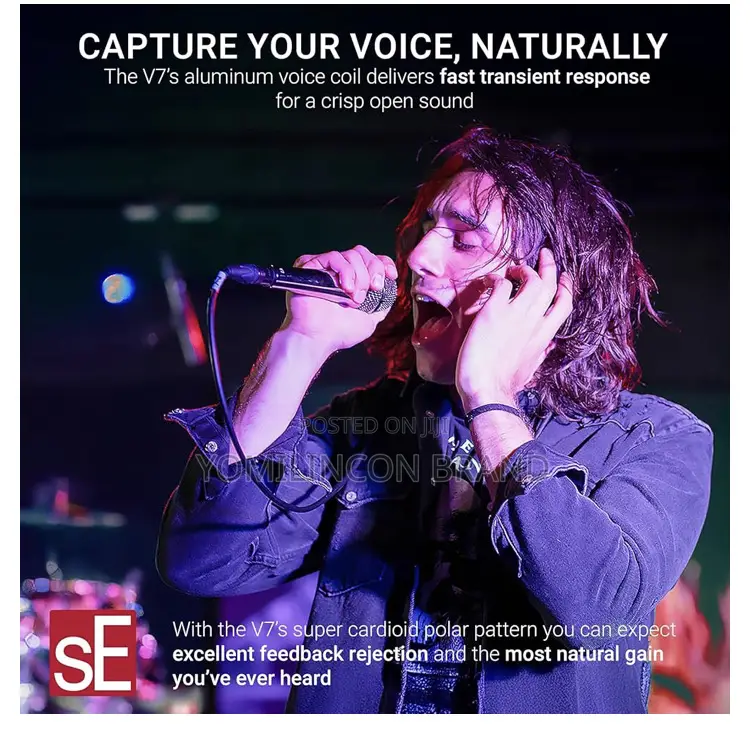 Se Electronics V7 Push-to-Talk Dynamic Microphone for Singing,