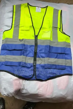Jacket Blue And Lemon With Zip And Pocket