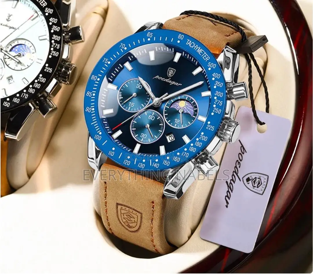 Poedagar Strong Leather Watch