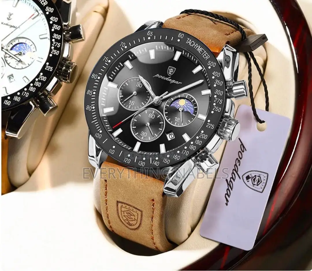 Poedagar Strong Leather Watch