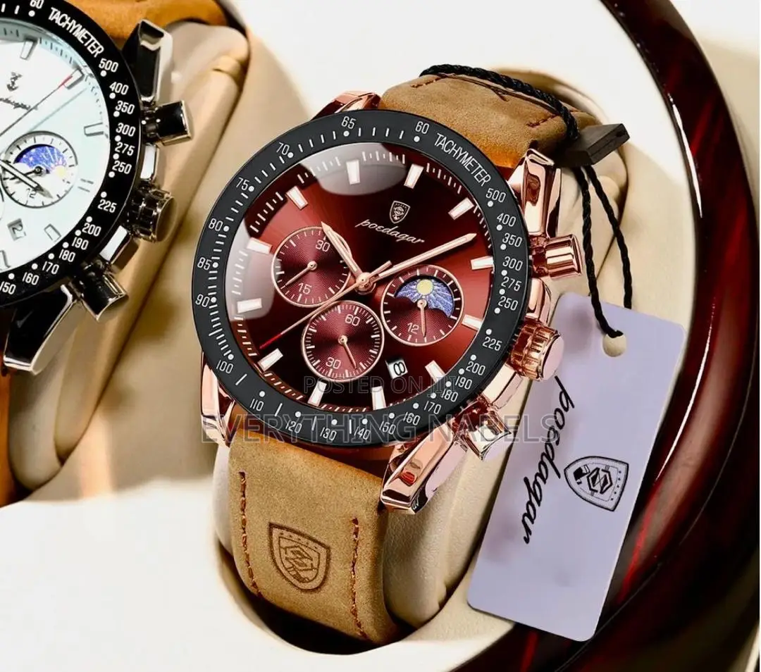 Poedagar Strong Leather Watch