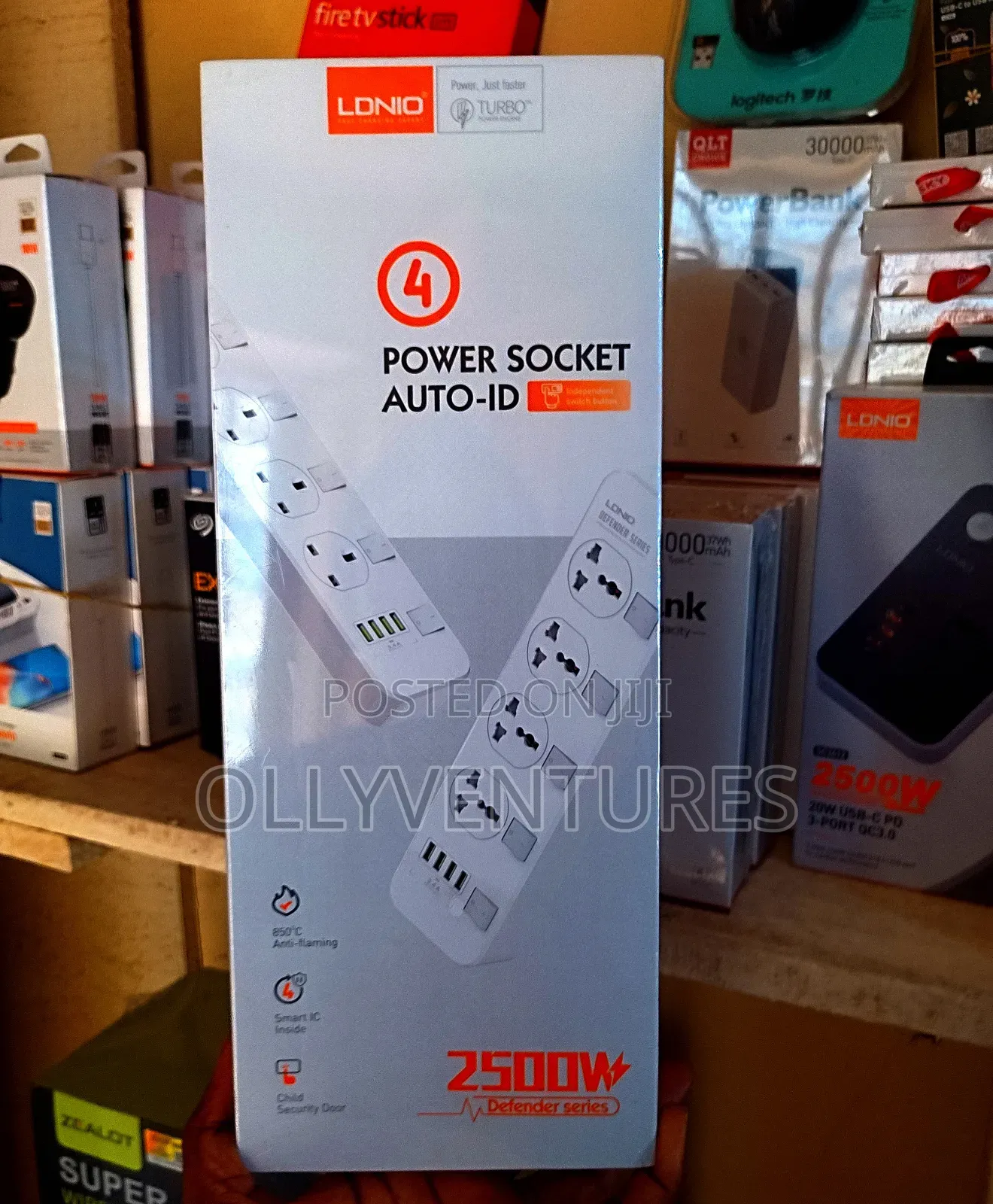 Ldnio 4 Power Socket Sc44o8 Auto-Id 2500w