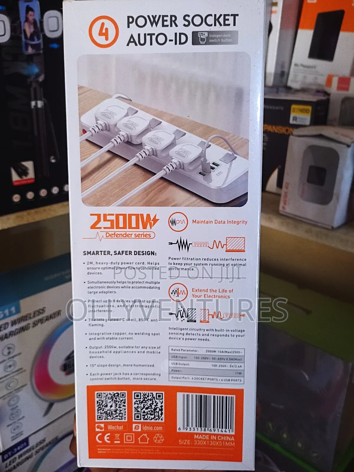 Ldnio 4 Power Socket Sc44o8 Auto-Id 2500w