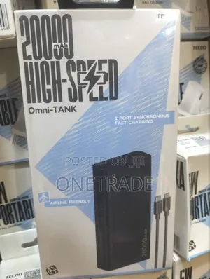 Tecno 20000mah Omni-Tank Power Bank.