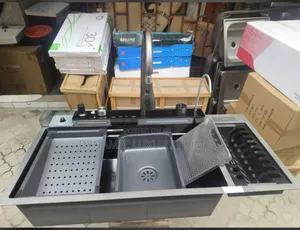 Luxury Multifunctional Special Kitchen Sink With Plate Rack