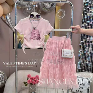 Girls Beautiful Tulle Skirt And Top Clothing Set