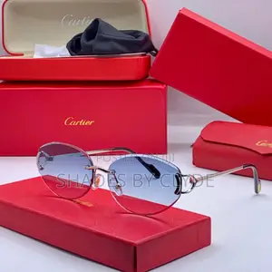 Luxury Cartier Sunglasses - Rimless - Red Case Included