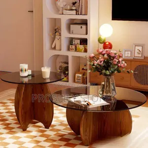 Tripartite Amber Center Table
