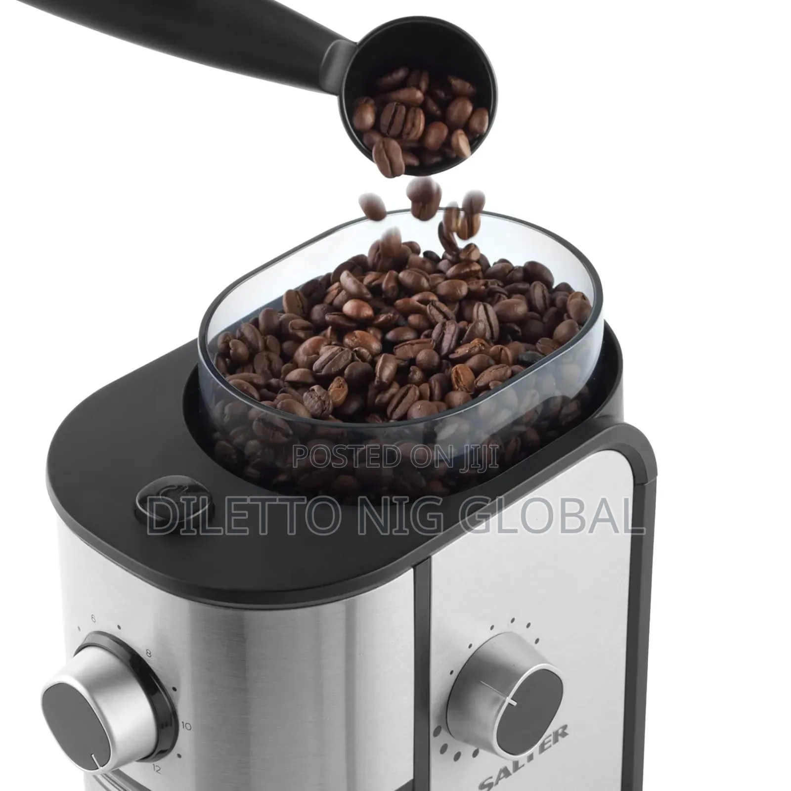 Caffé Coffee Grinder - Electric Burr Machine for Coffee Beans