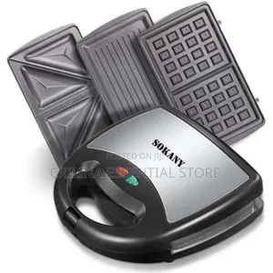 Sokany 3 -in-1 Waffle Maker, Grill, Toaster, Sandwich