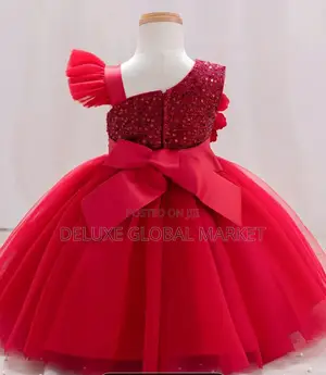 Luxury Girl Teen Princess Red Party Dress Ball Gown