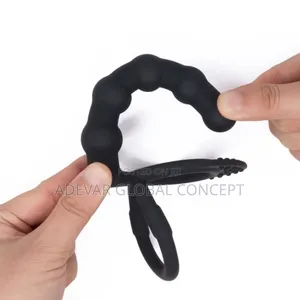 Double Point Ring Silicone Beaded Anal Plug Locking Ring Butt Plug