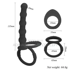Double Point Ring Silicone Beaded Anal Plug Locking Ring Butt Plug