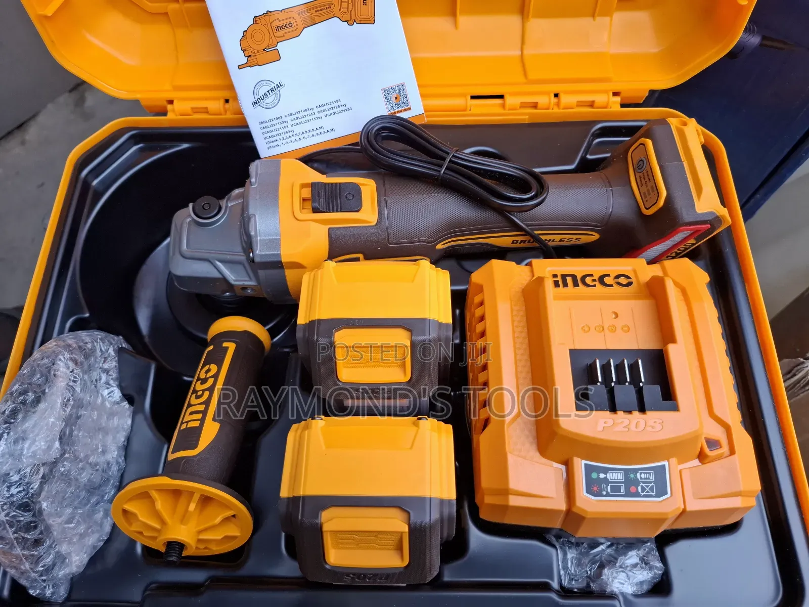 Ingco Cordless Angle Grinder 20voits