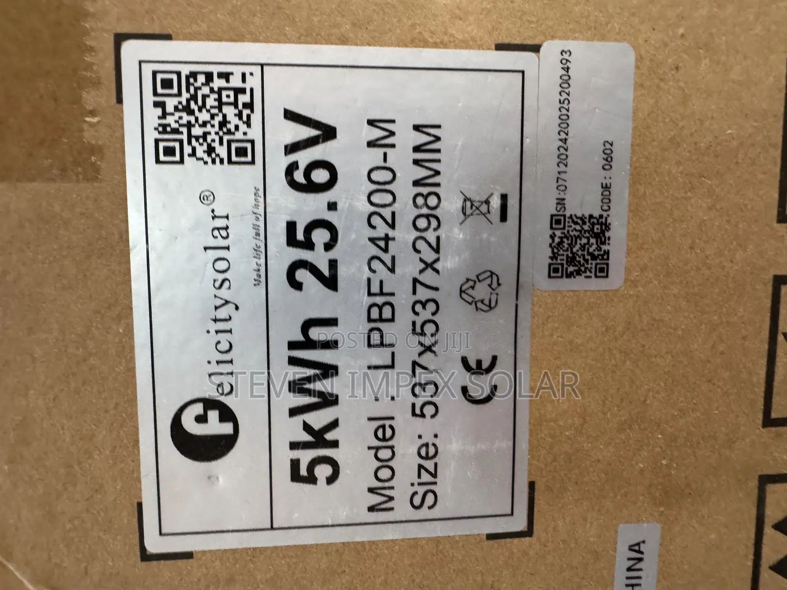 Felicity Icon Lithium Solar Battery 5kwh 24v