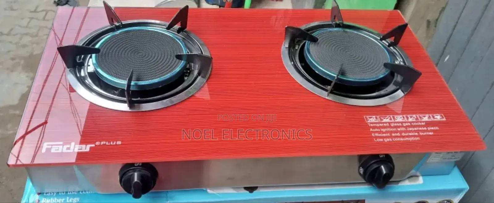 Fadar Infrared 2 Burner Glass Cooker