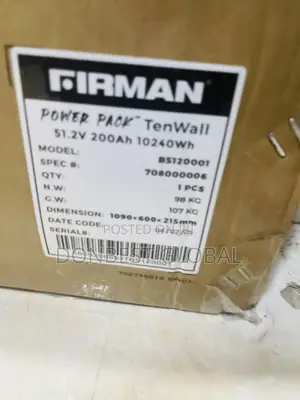 10kwh F.Irman Lithium Ion Battery Available