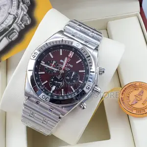 Breitling Quality Luxury Men Chain Strap Wristwatch