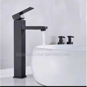 Black Long Counter Top Basin Faucet