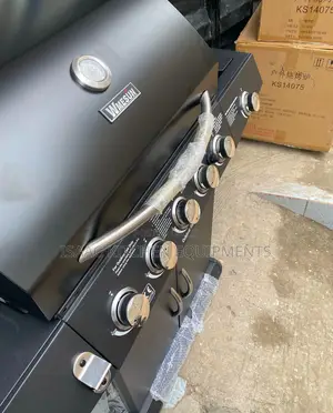 Black 5 Burner Gas Charcoal BBQ Grill