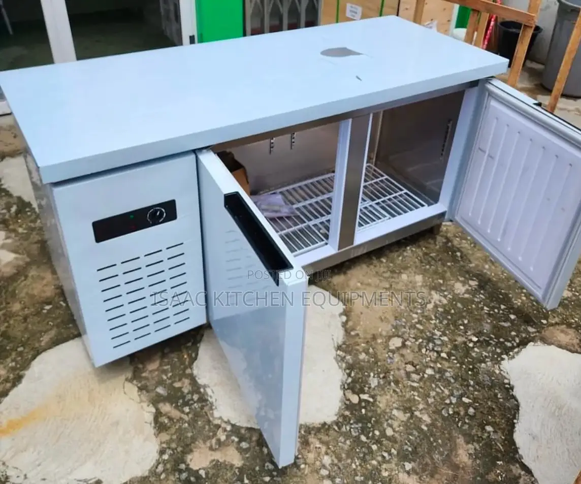 5ft Double Door Under Bar Chiller With Work Table
