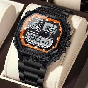 Poedagar Digital and Analog Multi Time Watch