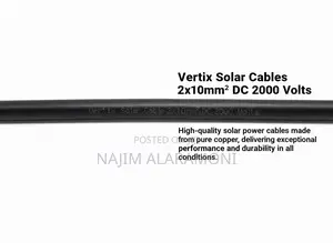 Solar Cable 2 X 10mm Dc 2000v Pure Copper High Quality