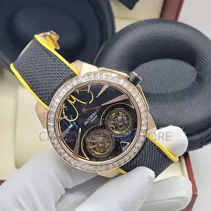 Jacob and Co Quality Luxury Men Chronograph Rubber Strap Wristwatch
