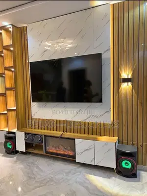 Tv-Mount With Side Shelves