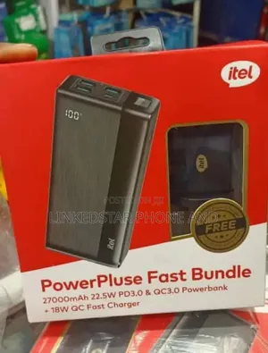 Itel 27000mah Powerpluse Powerbank With 18watt Fast Charger