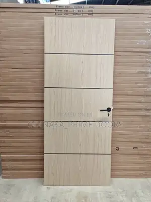 7ft By 3ft Turkey Hdf Wooden Door (Black Line Design)