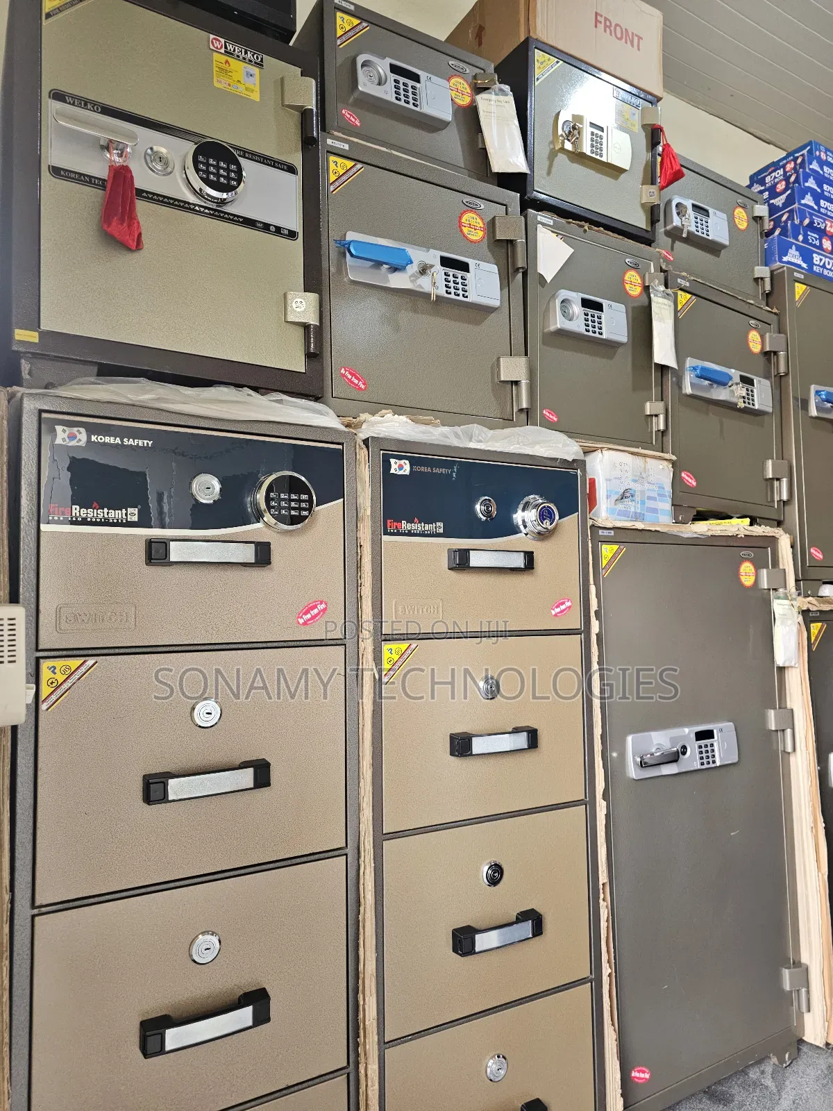 Switch Four Drawers Fireproof Safe -digital