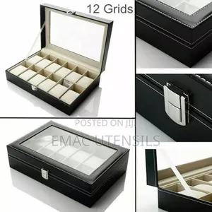12slot Pu Leather Jewelry Wrist Watch Display Box Storage